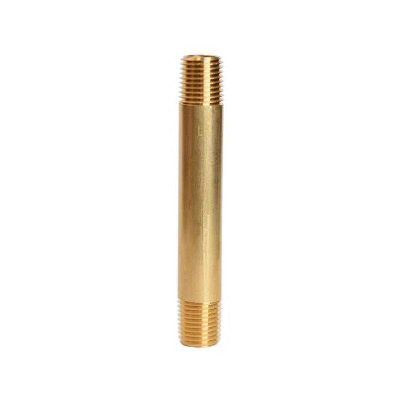 ATC 1/4 in. MPT X 1/4 in. MPT Yellow Brass Nipple 3-1/2 in. L 6JC126300201024, Pack of 5