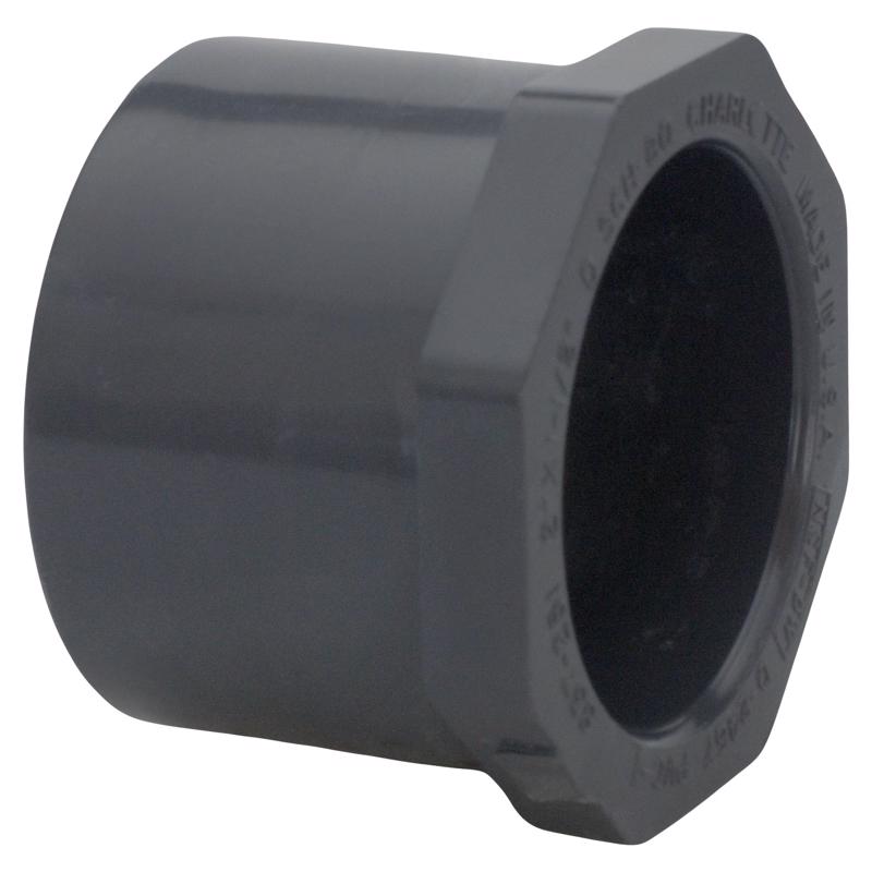 Charlotte Pipe Schedule 80 2 in. Spigot X 1 in. Slip PVC Reducer Bushing PVC 08107 3600 1 pk