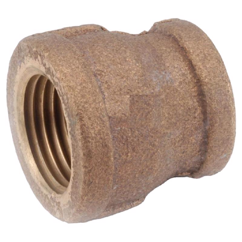 Anderson Metals Brass Reducing Coupling, 3/4 in. FIP x 3/8 in. FIP, 738119-1206AH, Pack of 5