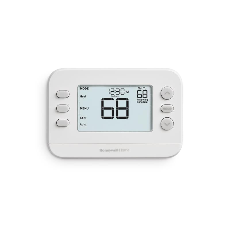 Honeywell Home X2P Flex Schedule Heating and Cooling Push Button Programmable Thermostat RTH21B