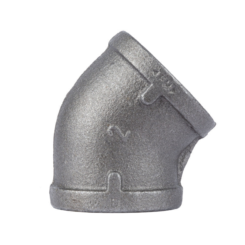 STZ Industries 2 in. FIP x 2 in. FIP Black Malleable Iron 45 Degree Elbow 501432