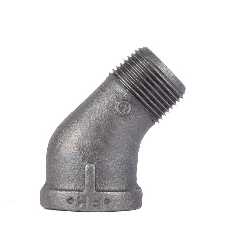 STZ Industries 1/4 in. MIP x 1/4 in. FIP Black Malleable Iron 45 degree Street Elbow 501537