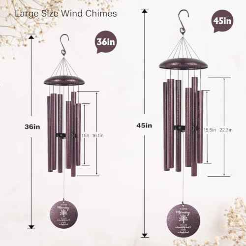 Engrave Bereavement Wind Chimes Loss of Mother Loved One