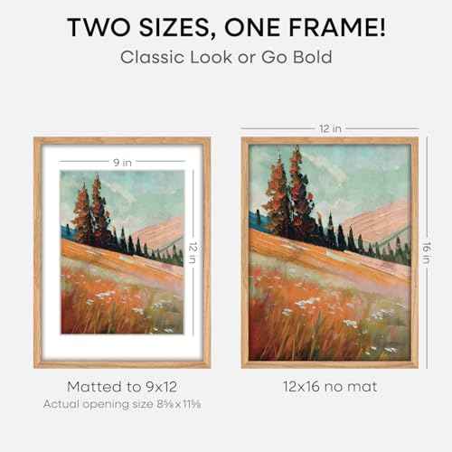 12x16 Natural Oak Picture Frame (2 Count)