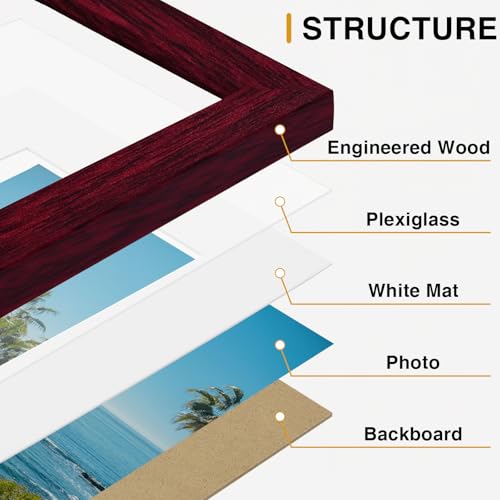 12x12 Picture Frames Set of 9 for Wall Mounting (9 Count)