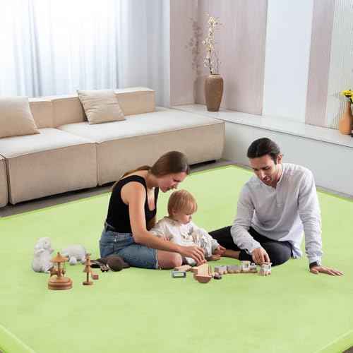 Baby Play Mat for Floor Nursery Muscle Mat Area Rug Playroom Rug 71x79" Elastic Foam 1.3" Thick Crawling Mat for Babies