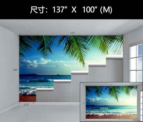 Beach Ocean Large Peel and Stick Wallpaper Mural for Bathroom