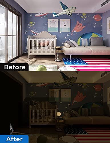 Blackout Curtains 50"x60" Portable No Drill Black Out Window Cover