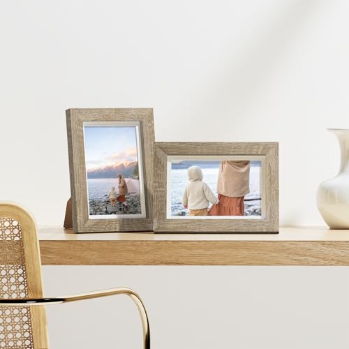 4x6 Picture Frames Set of 9 for Wall Mount & Tabletop (9 Count)