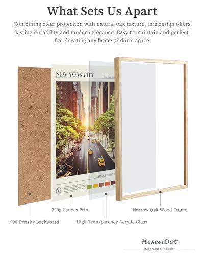 12x16IN New York Street Framed Wall Art Urban Canvas Print
