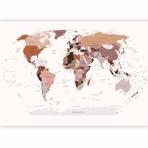 Wall Mural World Map 98x69 in (47.14 Sq Ft)