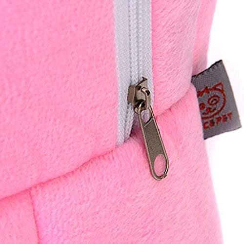 Litewoo Sugar Glider Carrier Portable Travel Bag, Warm Pouch and Breathable Outdoor Portable Tote Bag for Guinea Pig Hedgehog Chinchilla Sugar Glider Hamster Squirrel Small Animal (Pink)