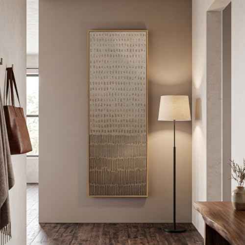 Large Framed Neutral Wabi Sabi Abstract Wall Art