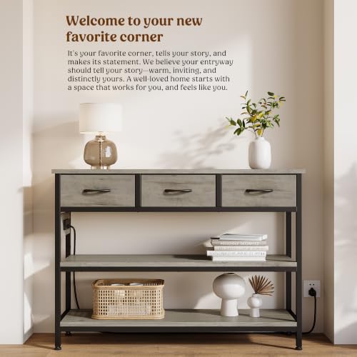 Entryway Table with Outlets