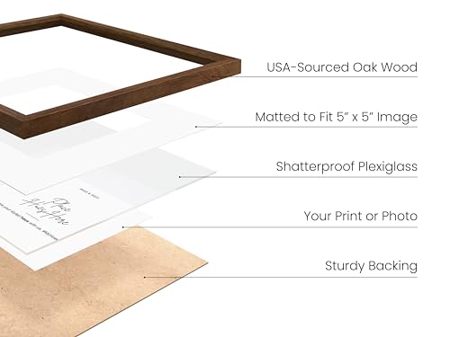 Walnut Oak Wood 10x10 Picture Frames (3 Count)