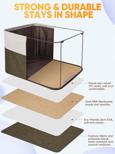 2 Pack Fabric Closet Storage Bins for Shelves (2 Count)