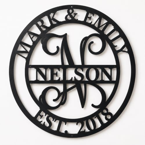 Personalized Metal Monogram Sign