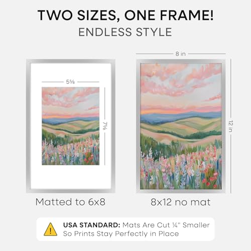 8x12 Silver Picture Frame (3 Count)