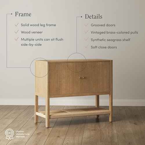 Meads Mid Century Modern Cabinet or TV Stand with Doors (2 Count)