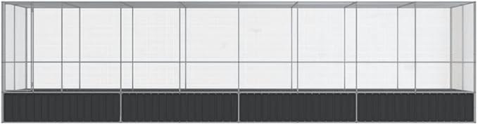 Steel Aviary with Extension, Large Bird Cage with Lockable Door, Aviary Spacious and Versatile Cage Ideal for Parakeets, Parrots, Lovebirds, Cockatiels, Pigeons, 327.6"x81.5"x83.5",-283