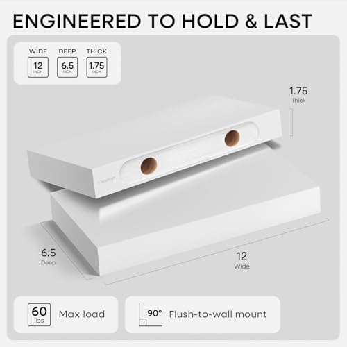 12 Inch Floating Shelves (3 Count)