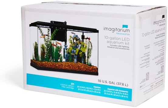 Imagitarium LED Aquarium Kit 20.15" W X 12.6" H 10 Gallon