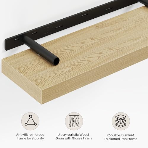 40 Inch Floating Shelves Wall Mounted for Display (2 Count)