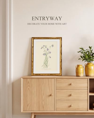 Gold Framed Bamboo Wall Art