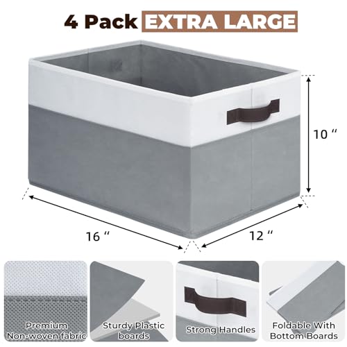 Extra Large Storage Bins 4 Pack (4 Count)