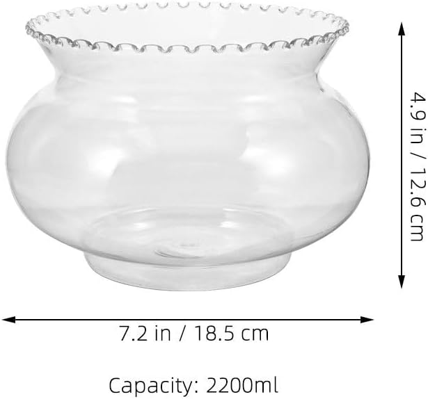Cabilock Plastic Fish Bowl Clear Goldfish Bowl Globe Vase Terrarium Succulent Planter Holder for Home Wedding Decors 2200ml