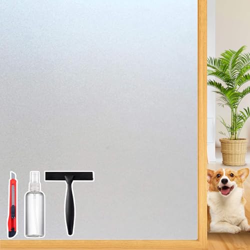 Frosted Glass Window Privacy Film Decorative with Tools (13947.6 sq inch)