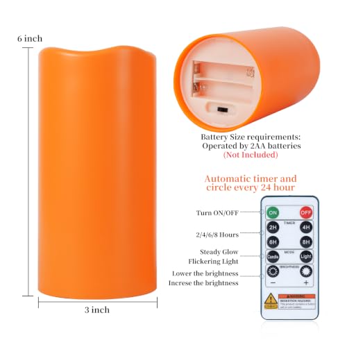 3"x6" Flameless Candles (2 Count)