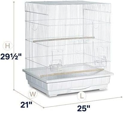 Maykoosh Square Bird Cage - Spacious & Durable Habitat for Parakeets & Canaries
