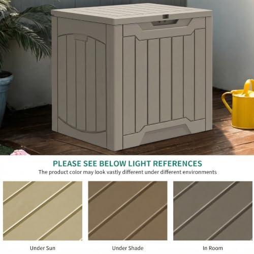 31 Gallon Resin Deck Box Outdoor Storage Box and Waterproof