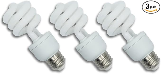 lumenivo 15 Watt UVB Reptile Light 5.0 15W Spiral Reptile Heat Terrarium Light Bulbs for Turtles, Gecko, Tortoise, Snake, Lizard, Chameleons, and Insects - 120V - 3 Pack
