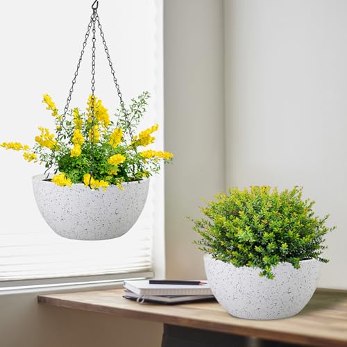 10 inch Hanging Planters for Indoor Outdoor Plants (2 Count)