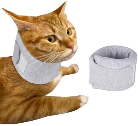 MANON ROSA Cat Neck Brace Elizabethan Collar for Pet After Surgery Recovery Adjustable Breathable Neck Cervical Cone for Small Medium Dogs Puppies Kittens with Spinal IVDD Issues (L 7.5-15",Grey)