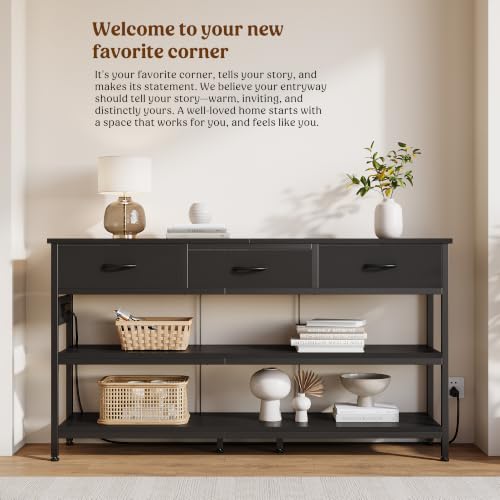 Entryway Table with Outlets
