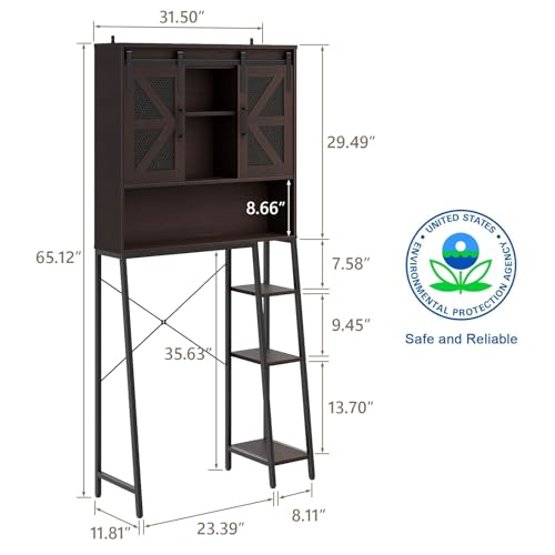 Over The Toilet Storage Cabinet with Open Shelf