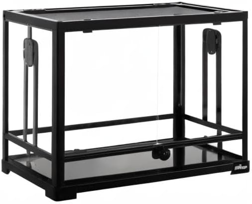 TRIXIE 32 Gallon Glass Terrarium, Double Hinged Doors, Mesh Top, Waterproof Base