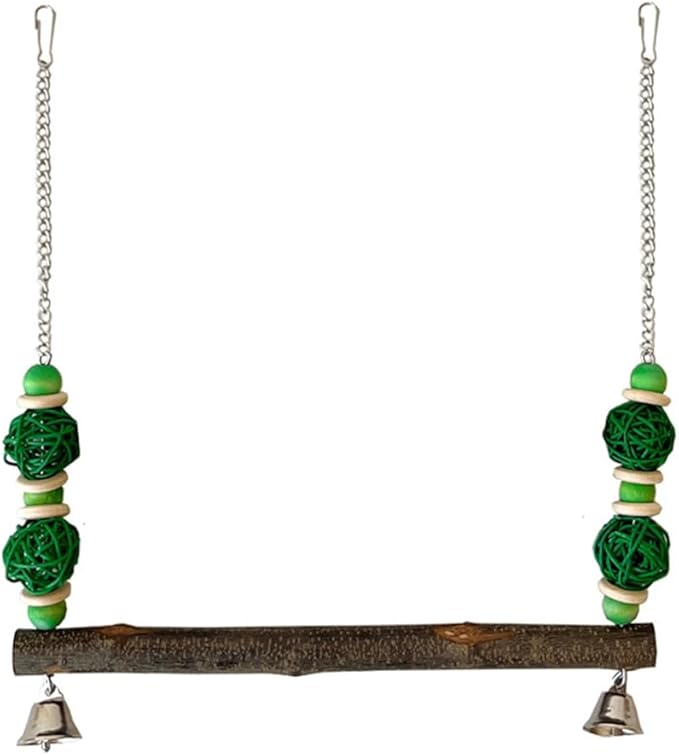 Bird Swing Conure Toys, Parrot Climbing Hammock for Parakeet, Lovebird, Budgie, Cockatiel, Conure, Small Birds