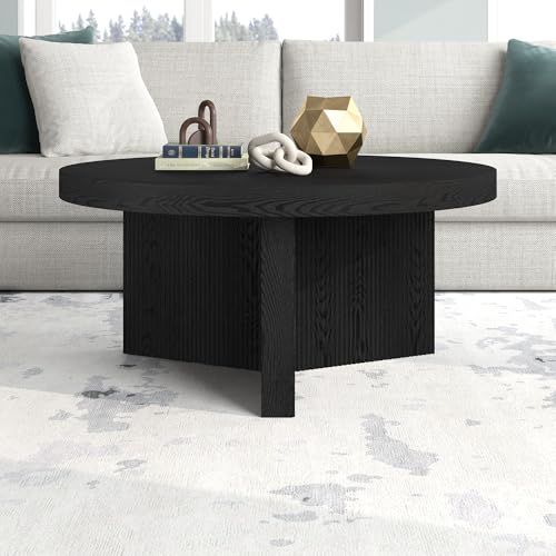 32" Scandinavian Fluted Coffee Table
