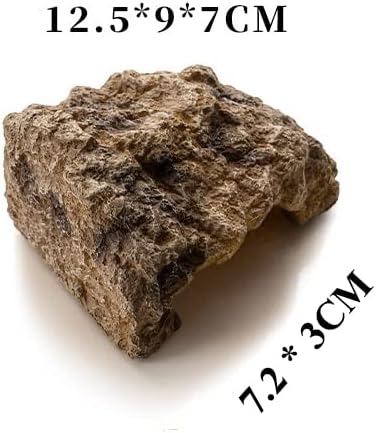 Reptile Simulation Rock Hide - Resin Amphibian Hideouts Cave Size 2.83'' x 1.18'', Habitat for Bearded Dragon Turtles Lizards Snakes Crab Gecko Leopard Spider Fish