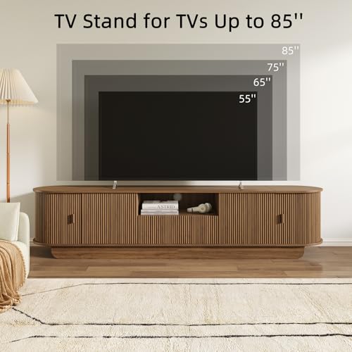 86.6'' Fluted TV Stand for 55