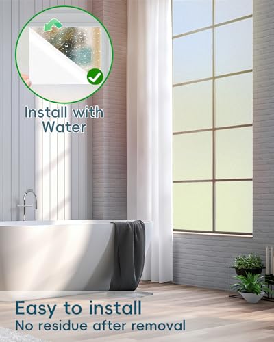 Frosted Glass Window Privacy Film Decorative with Tools (13947.6 sq inch)