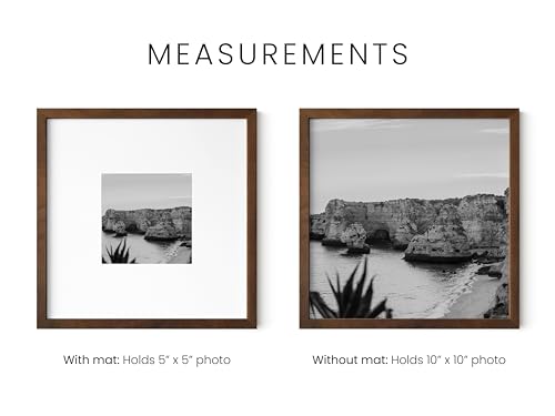 Walnut Oak Wood 10x10 Picture Frames (3 Count)