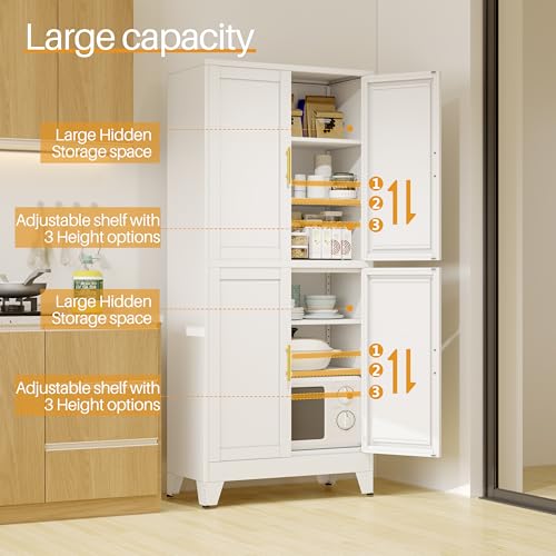 White Metal Storage Cabinet