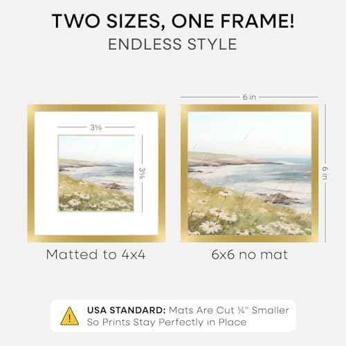6x6 Gold Picture Frame