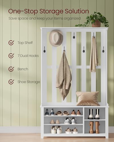 Hall Tree with Bench and Shoe Storage