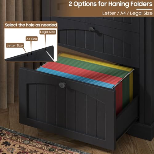 Farmhouse Bookshelf with File Drawers